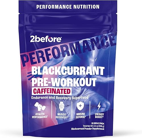Blackcurrant I All Natural Vegan Pre Entrenamiento, con 120 mg de cafeína I Clean Energy, Resistencia, Recuperación I Pre Entrenamiento Mujeres y