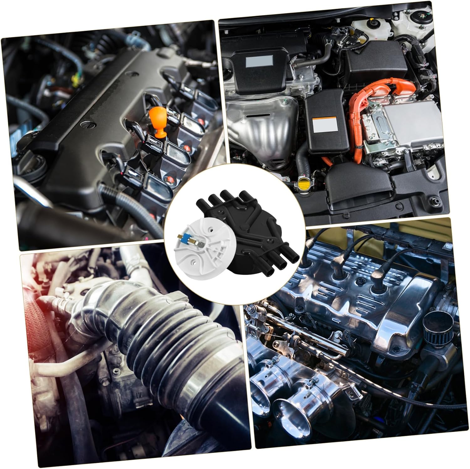 Heavy Duty Oem Gas Cap Kit for Distributor Ignition Distributor Cap Replacement Rotor Kit Fdqggm