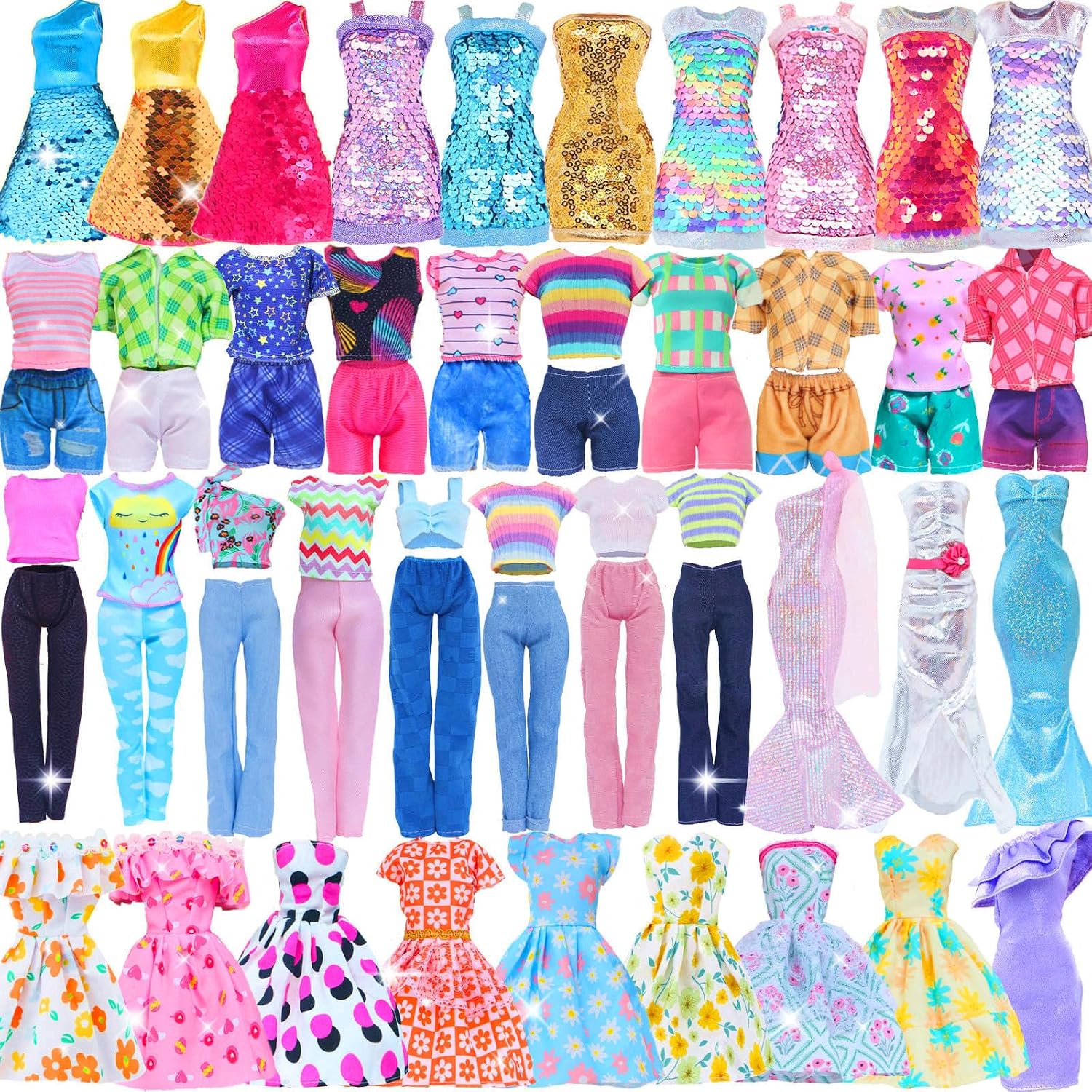 11 Pcs Doll Clothes Set for 11.5 inch Girl Doll Clothing Accessories