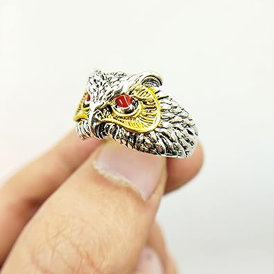 Vintage Owl Rings Alloy Rings Open Rings Distressed Vintage Owl Ladies Mens Antique Decorative Jewelry, Metal, No Gemstone
