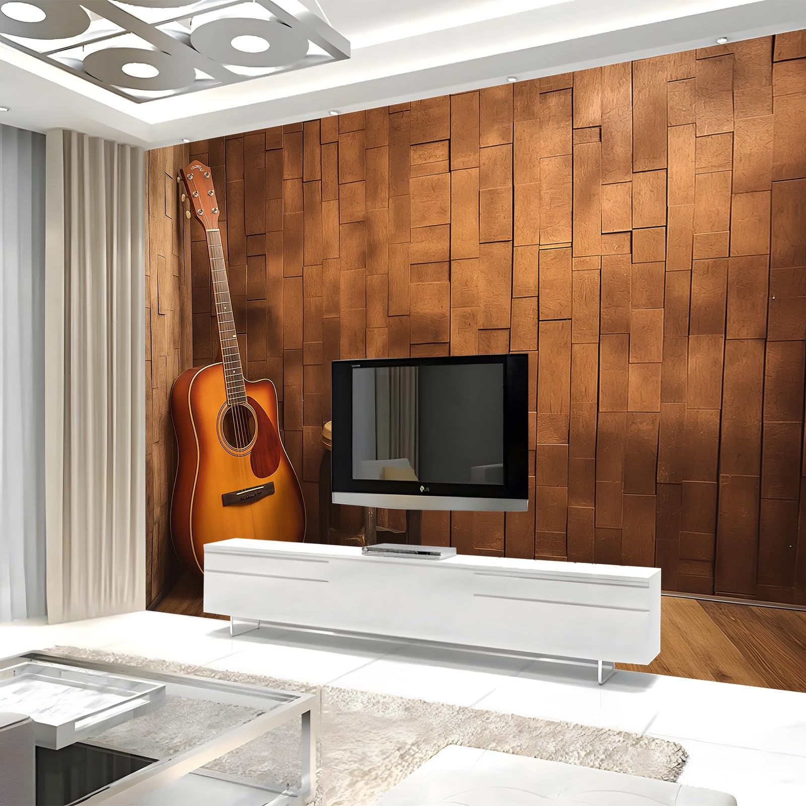 Fotomurale Soggiorno Country Music - Carta da parati 350 x 256 cm TNT Murale Moderno Decorazione da Muro Poster Gigante Cameretta Fotomurali per Pareti Camera da Letto Protezione UV