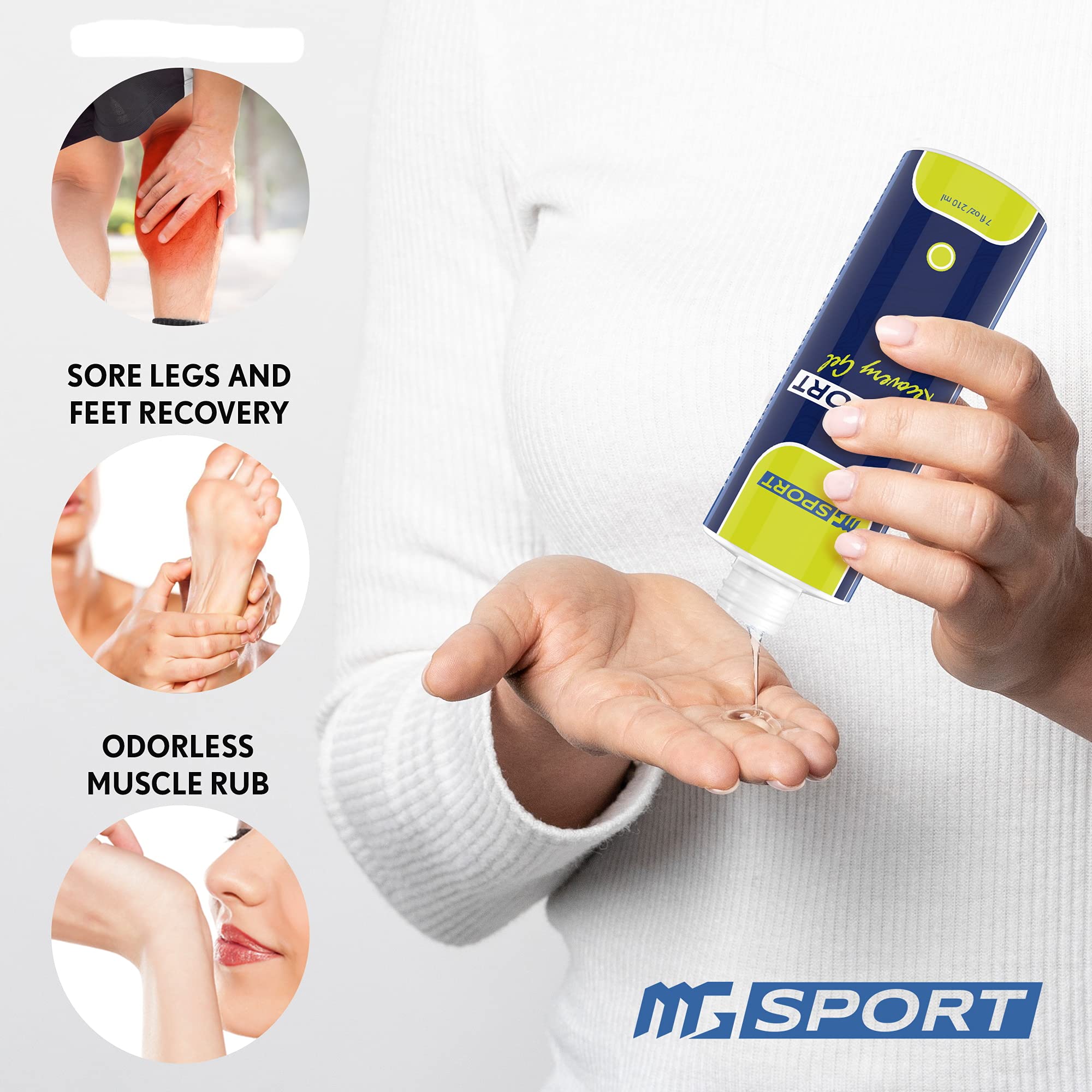 High Absorption Magnesium Gel for Leg Cramps 7 oz. Topical Muscle