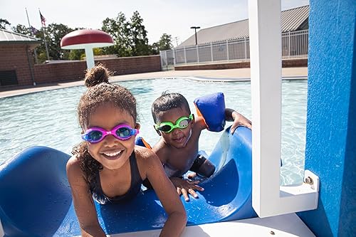 Vista 26 de TYR Swimple Tie-Dye Kids' Swim Goggles Rosado/Azul