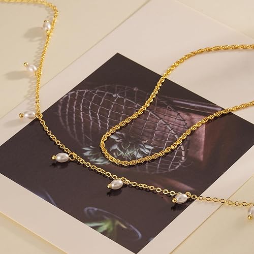 Miniatura 5 de CHESKY - Collar de serpiente de cadena de oroplata chapado en 14K, collar de espiga, gargantillas de oro para mujeres, joyería para regalos,