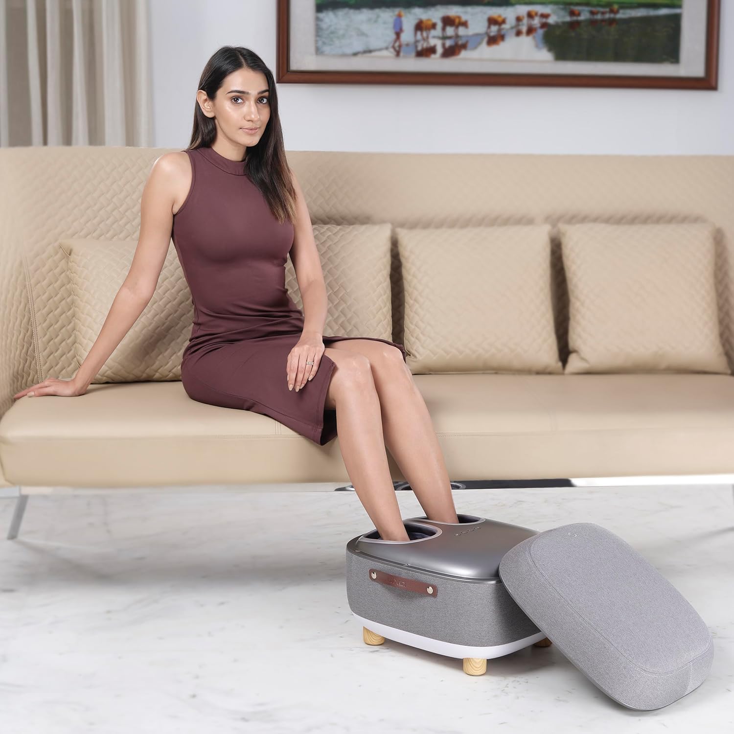 Lixo foot cargo - LI650: Advanced Electric Shiatsu Nodes Technology for Spa Experience at Home | Pain relief and dual rest dresses, foot carrier for comfort with gray Lixo foot cargo - LI650: Advanced Electric Shiatsu Nodes Technology for Spa Experience at Home | Pain relief and dual rest dresses, foot carrier for comfort with gray