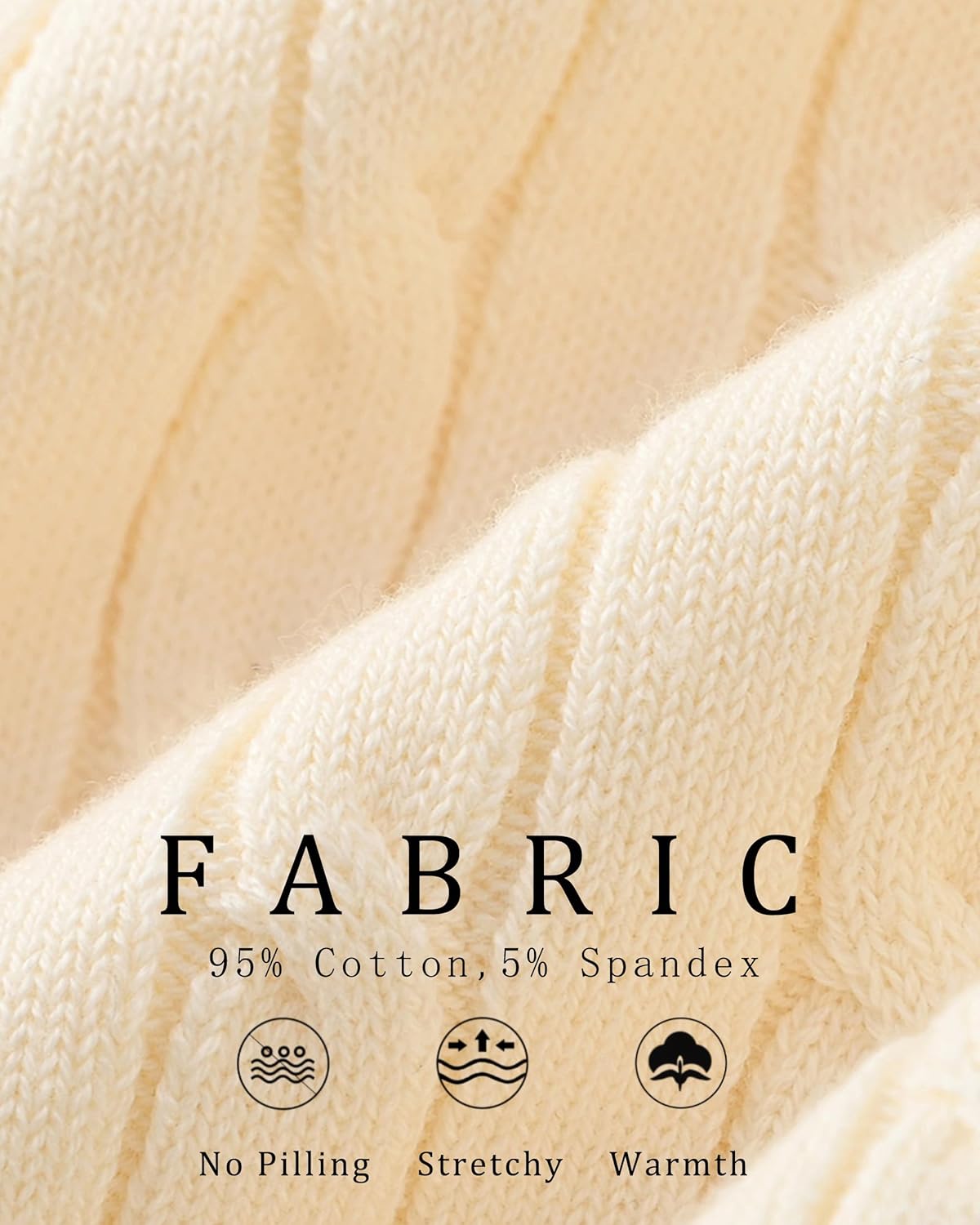 ACESTAR Toddler Boys Girls Quarter-Zip Sweater Cable Knit Pullover Long Sleeve Kids Fall Winter Knitwear Top - Image 7