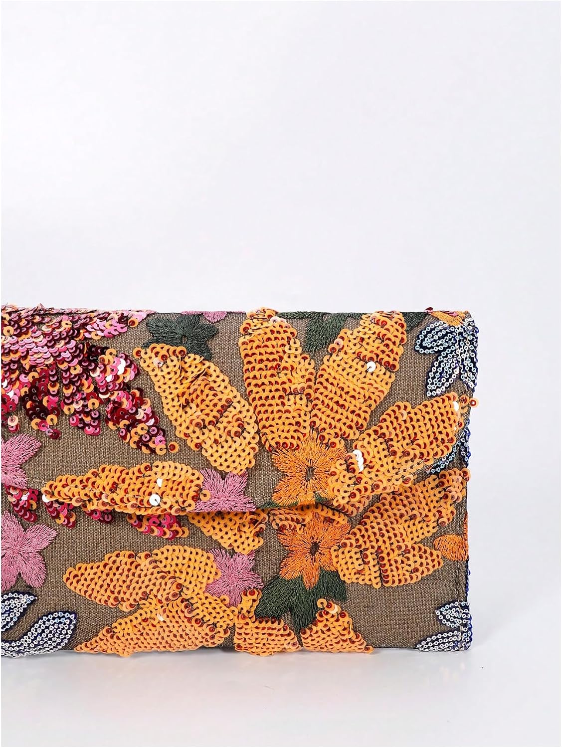 Verdusa Women's Floral Beaded Clutch Purses Sequin Evening HandBags image 4