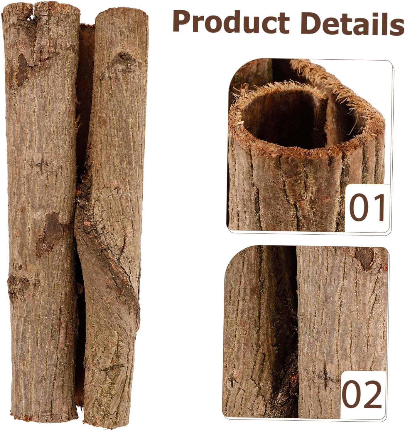 Natural Bark Decoration for Pipes Real Skin Cover Waterproof Sewer Decor Insulation for Heating Pipes and Home Decor