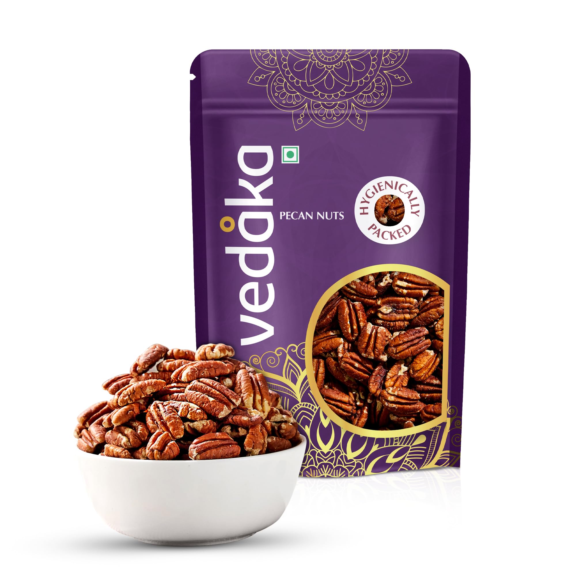 Amazon Brand - Vedaka Premium Pecan Nuts, 250G | Crunchy Nuts, Rich In Protein & Fibre