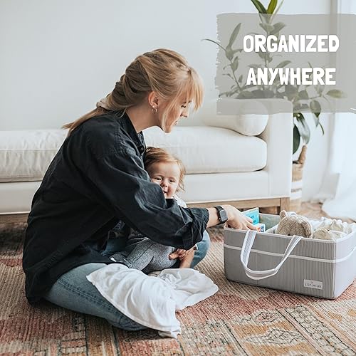 Miniatura 7 de Lily Miles Paquete de pañales - Paquete de inicio para el cuidado del bebé 2 organizadores de pañales para artículos esenciales para bebés, ideal