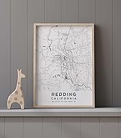 Vista 9 de Mapa de Redding, California, Light 2 (16x20)