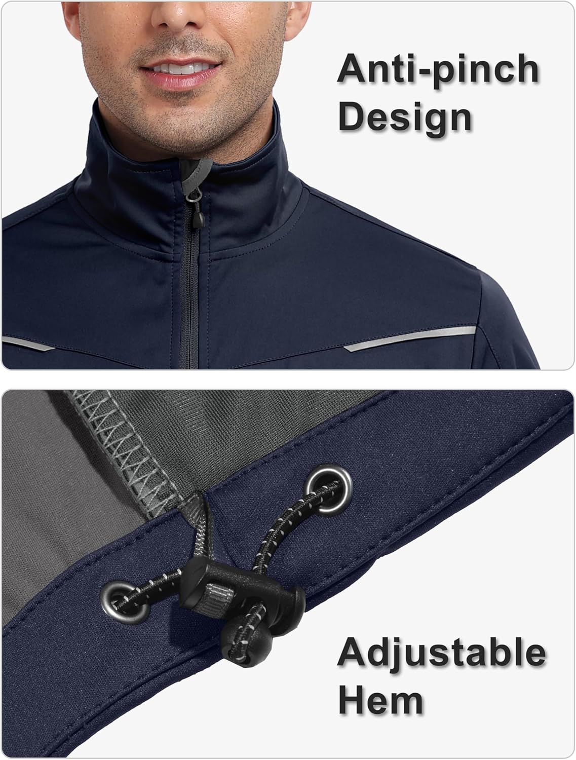 Little Donkey Andy Men's Lightweight Softshell Jackets Waterproof Removable Sleeve for Golf Hiking Cycling Running - Image 4