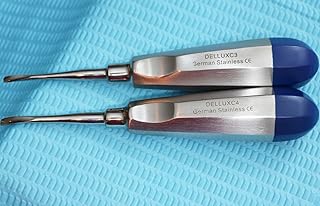 German 2 PCS Curved 3MM and 4MM Dental Surgery Extraction LUXATING Elevator Blue