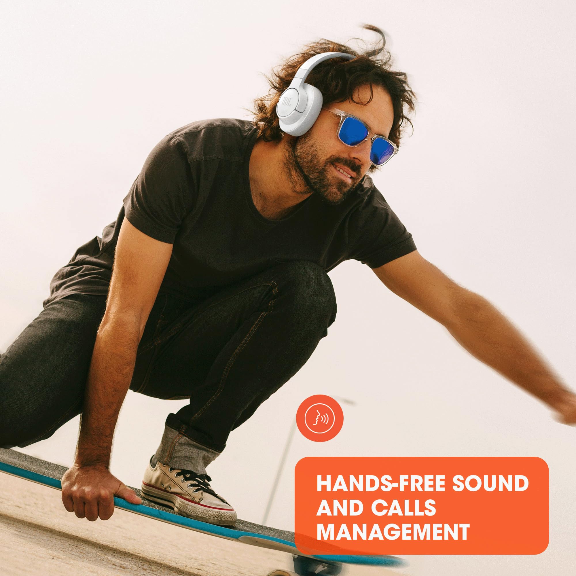 JBL Tune 710 BT, Cuffie Over-Ear Wireless Bluetooth, JBL Pure Bass, Cuffia Pieghevole Senza Fili con Padiglione Imbottito, Fino a 50h di Autonomia, Nero