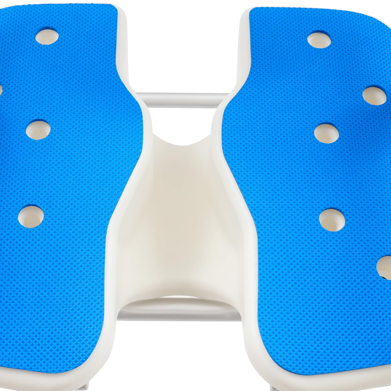 Silla de ducha en forma de U con respaldo y reposabrazos, plegable, antideslizante, altura regulable (72-79 cm), hasta 150 kg, para personas mayores y personas