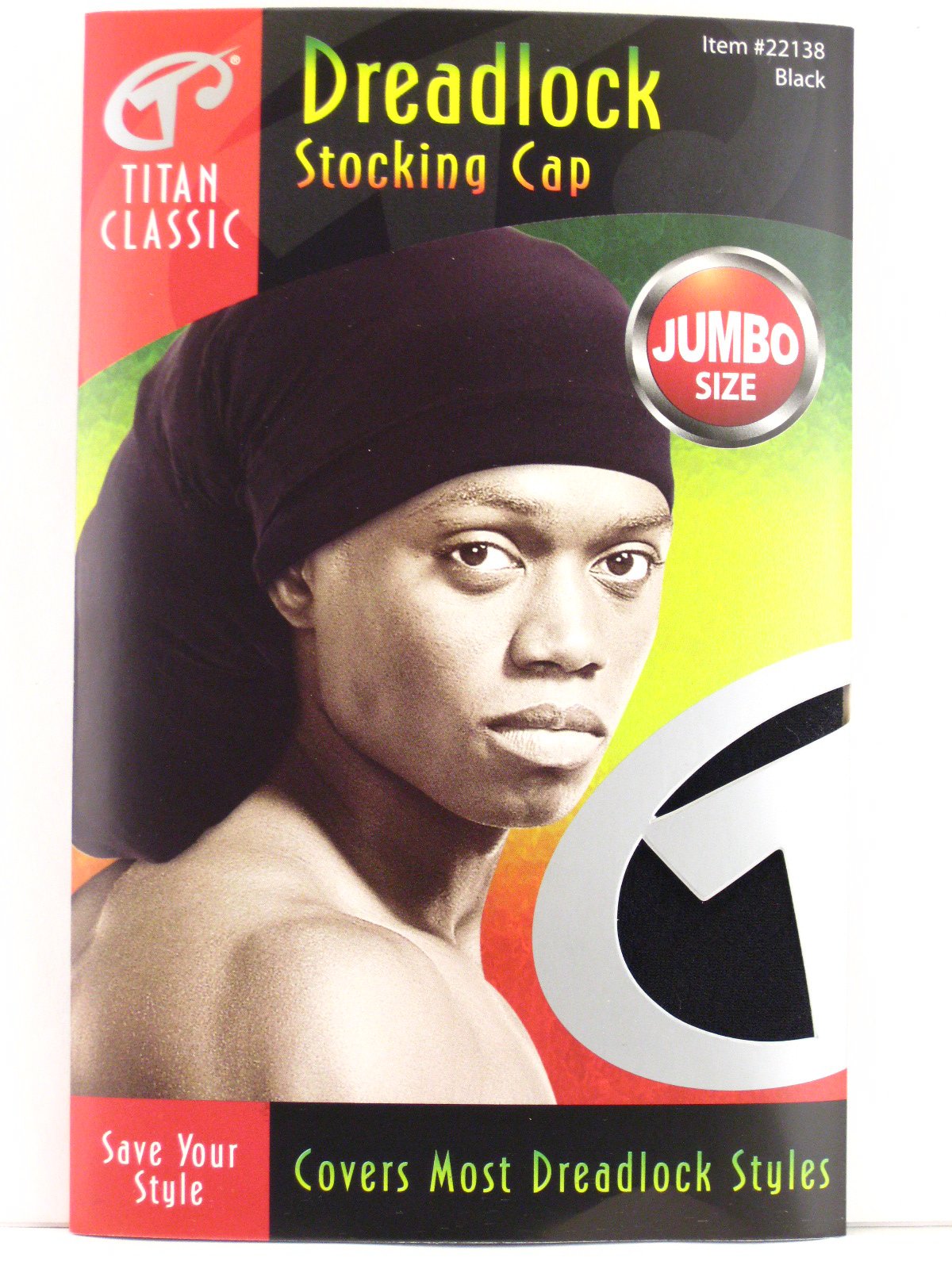 TitanSuper Jumbo Black Dreadlock Stocking Cap - 1PC Shower Cap, Bonnet for Sleeping, Skull Cap - Premium Quality Hair Cover for Men and Women, Comfortable Fit, Durable and Stylish Design