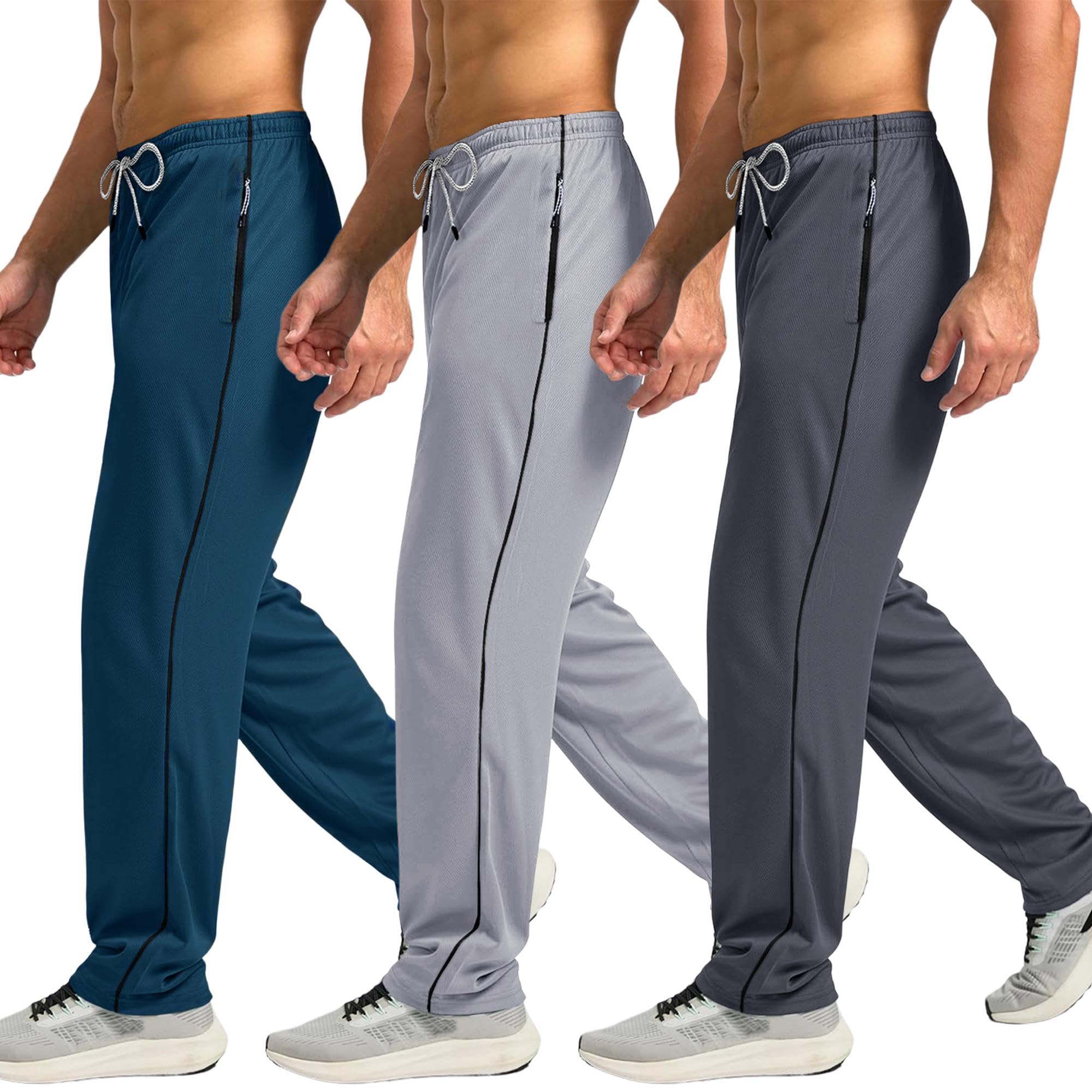 Pinkmint Track Pant for Men Spendex Regular Fit Active Wear Jogger l Sports Wear l Gym Track Pants (Pack of 3)
