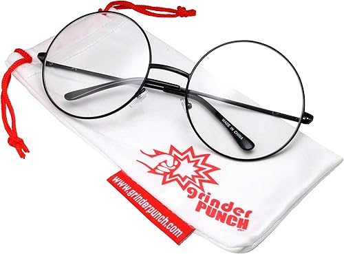 Miniatura 2 de grinderPUNCH - Non-Prescription Round Circle Frame Clear Lens Glasses