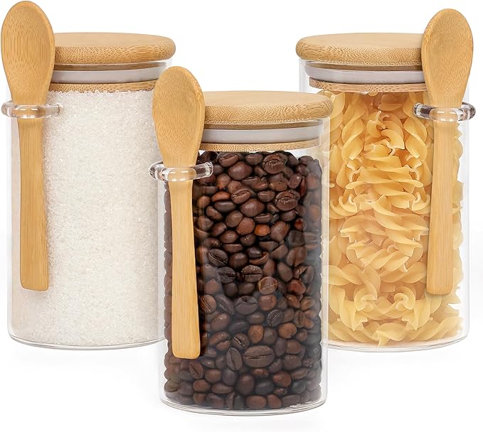 Récipient à Avoine De Nuit Avec Couvercle Et Cuillère – Pot Réutilisable De 300 Ml En Verres De Grande Capacité Avec Marques De Mesure – Salades