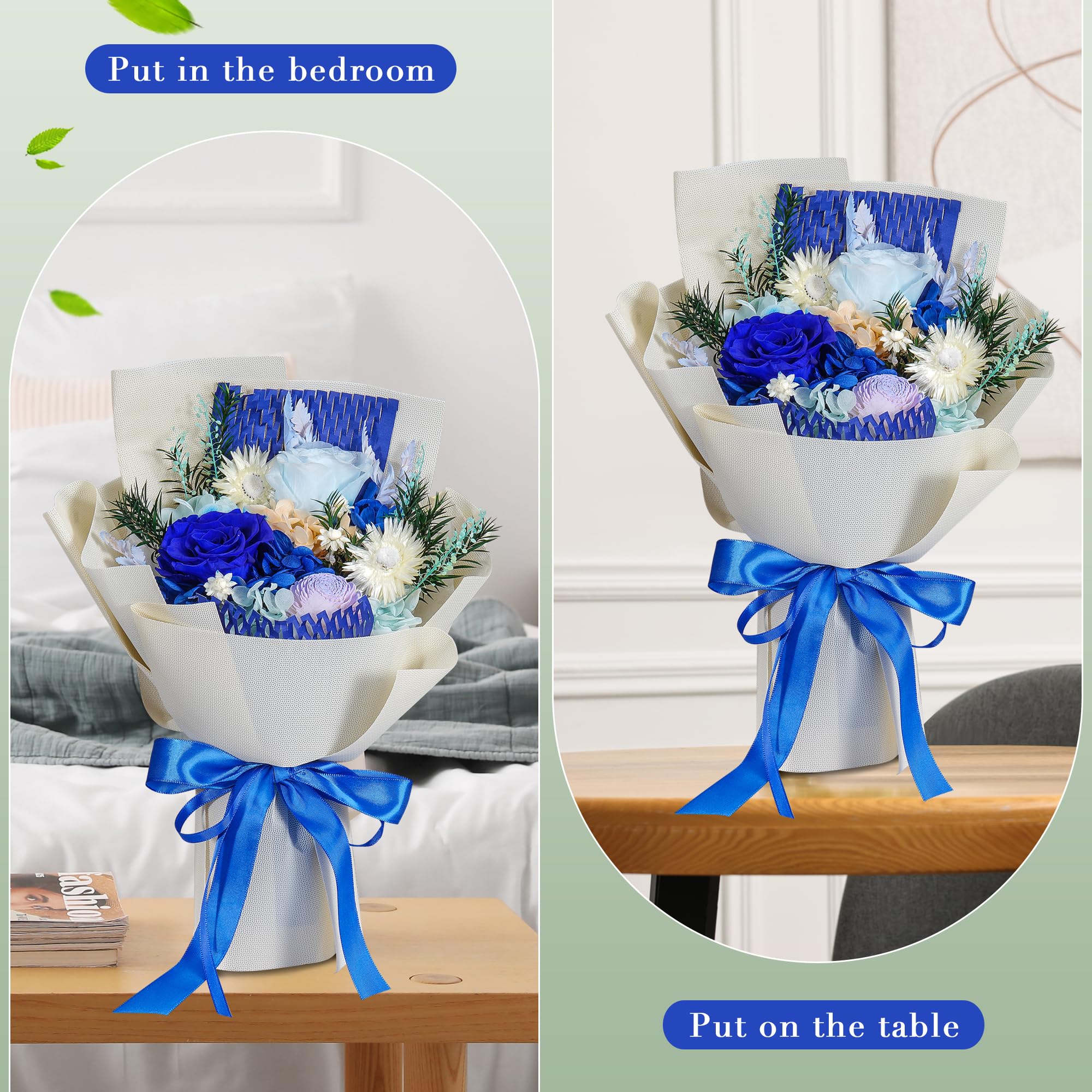 Amazon.com: Loveliome Preserved Flowers Bouquet Natural Long