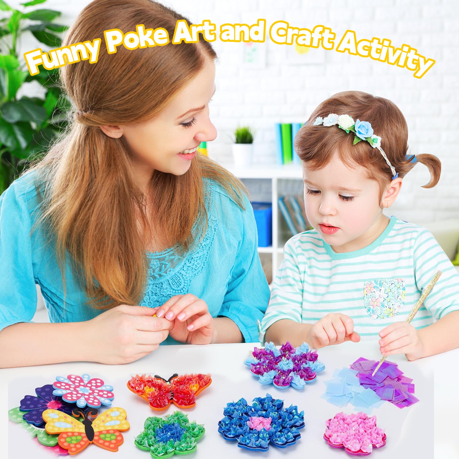 BEZHGOC Poke in Art Flower Arts and Craft Kits for Kids Gifts for 4 5 6 7 8 Year Old Girls - Image 3