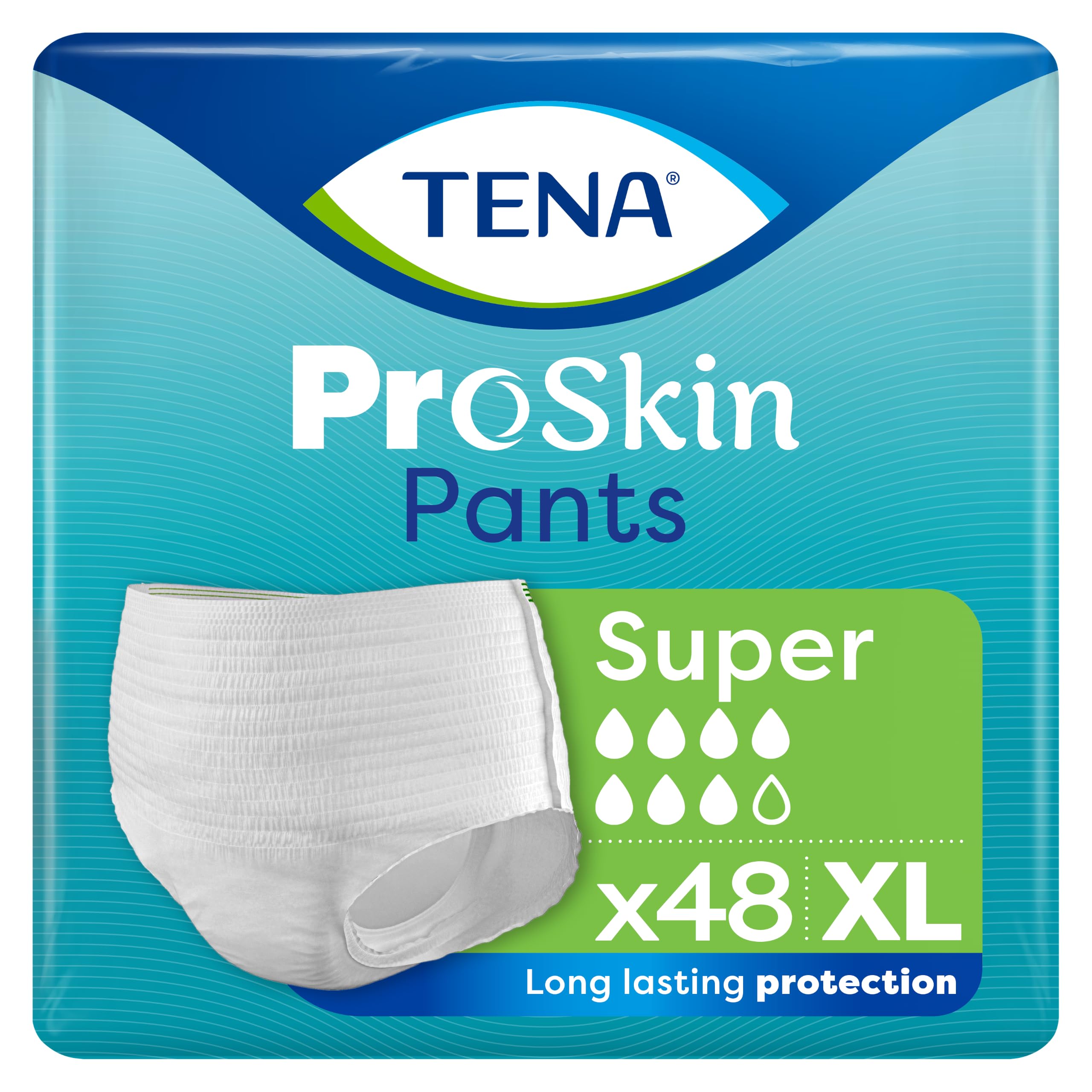 Tena ProSkin Pants Super, Incontinence Underwear, XL (48 Count)