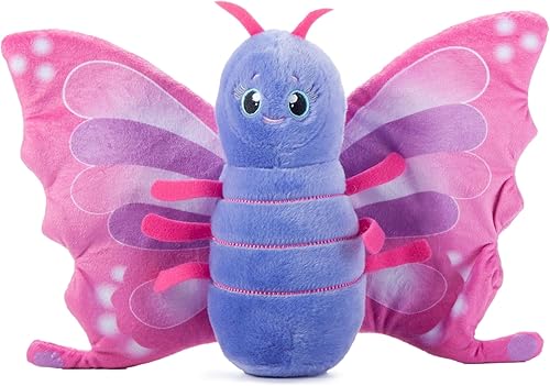 The Petting Zoo, Animal de peluche de mariposa, regalos para niñas, juguete de peluche de mariposa monarca Wild Onez, 12 pulgadas (rosa)