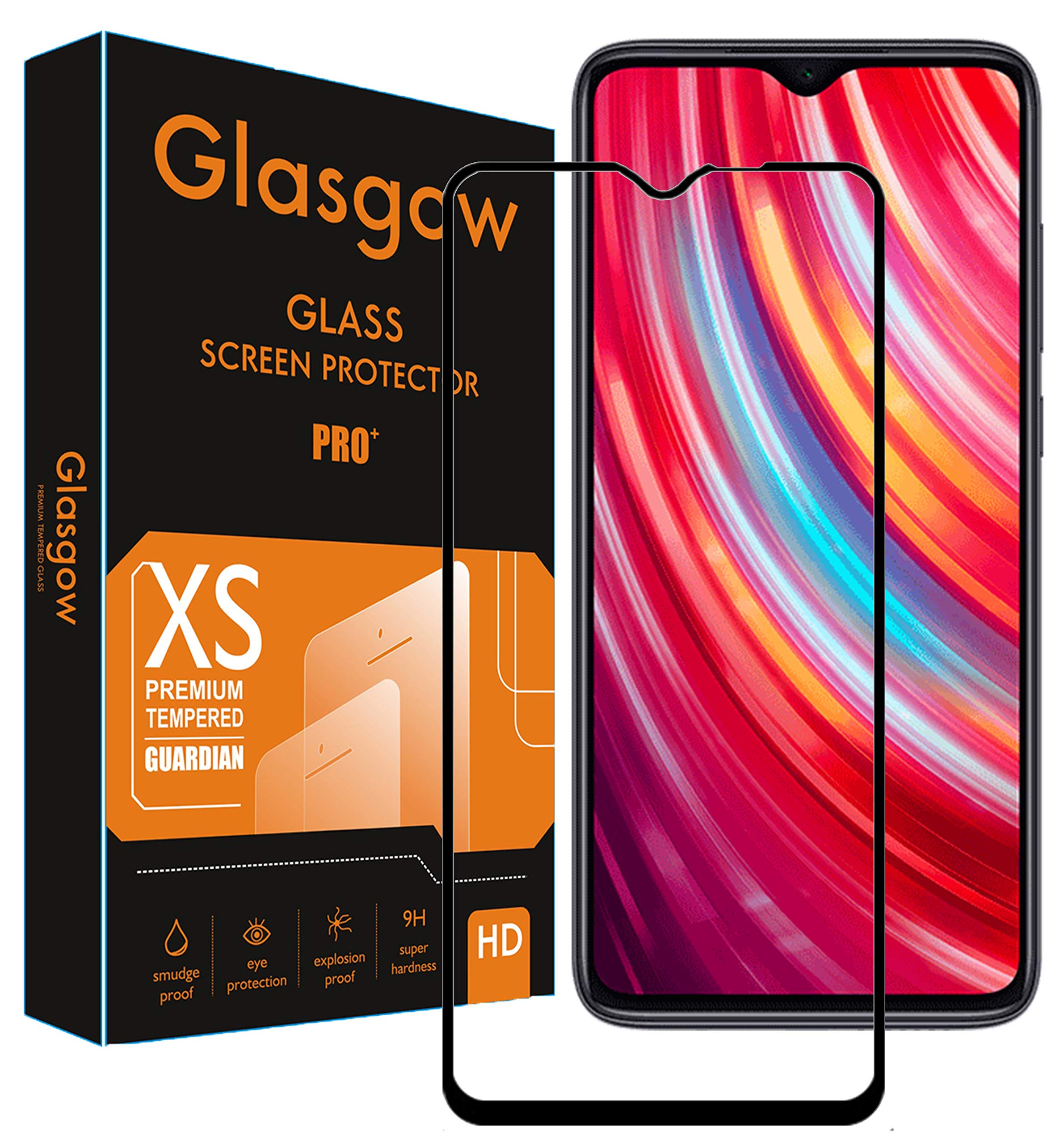 Glasgow |For Mi Redmi Note 8 Pro | Tempered Glass Screen Protector Guard | Full Glue Curved Tempered Glass | Bubble Free Installation | Gorilla - Black (B07Y241PNS) Amazon Price History, Amazon Price Tracker