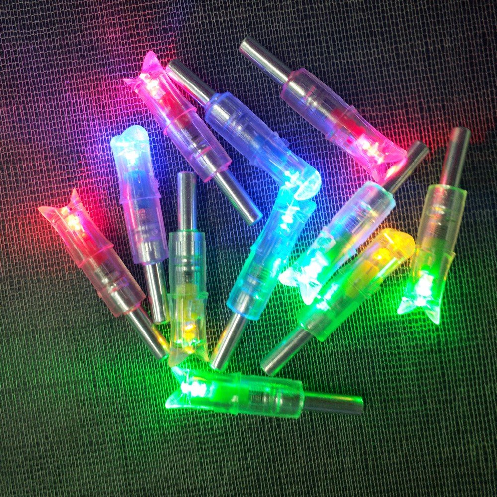 SHARROW Encoche de Flèche Lumineuses LED Lighted Nocks Automatiquement ID 0.297"-0.302" pour Arbalète