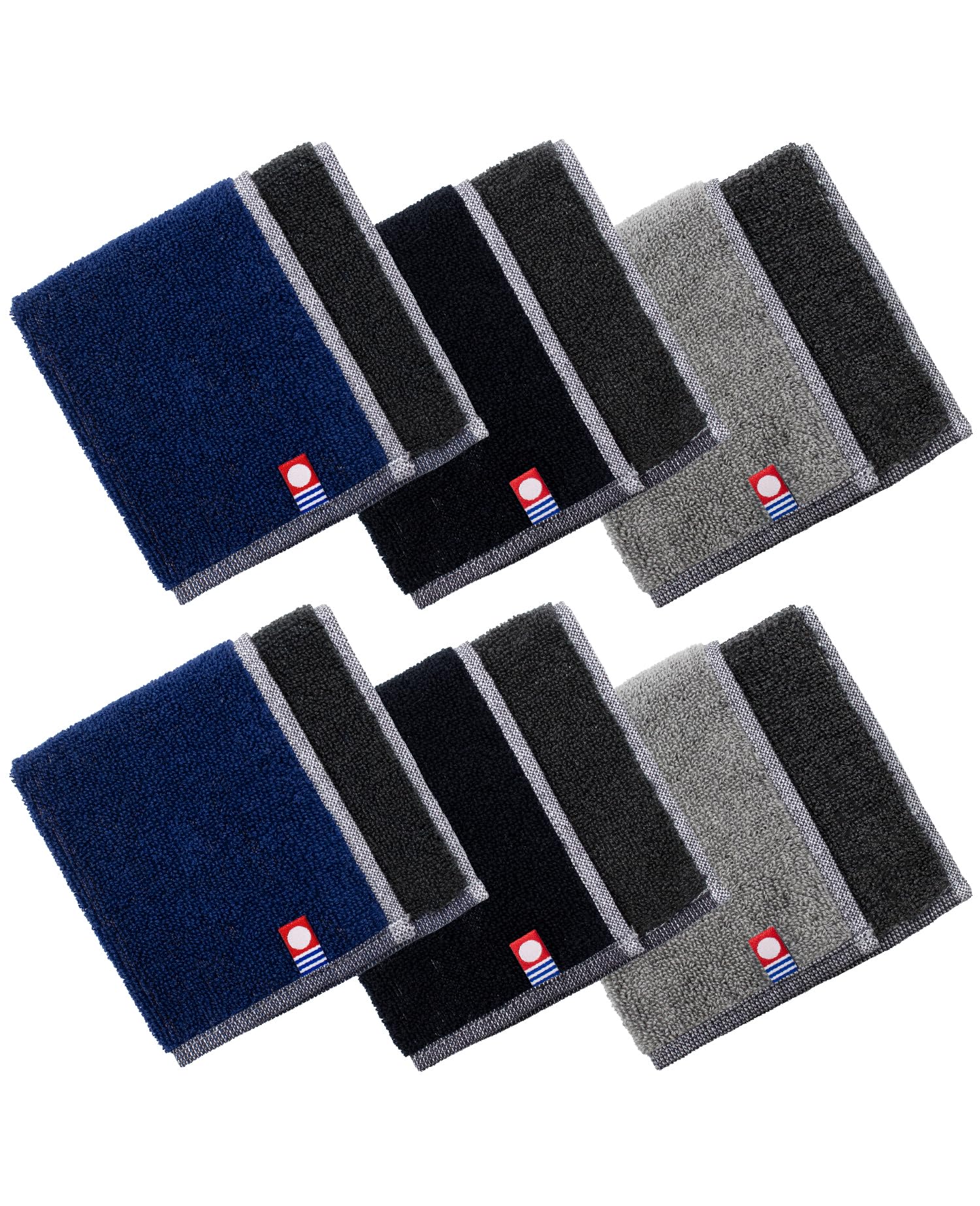 Imabari Towel Business Handkerchief Set of 6 Reversible Cotton 7.9in Japan