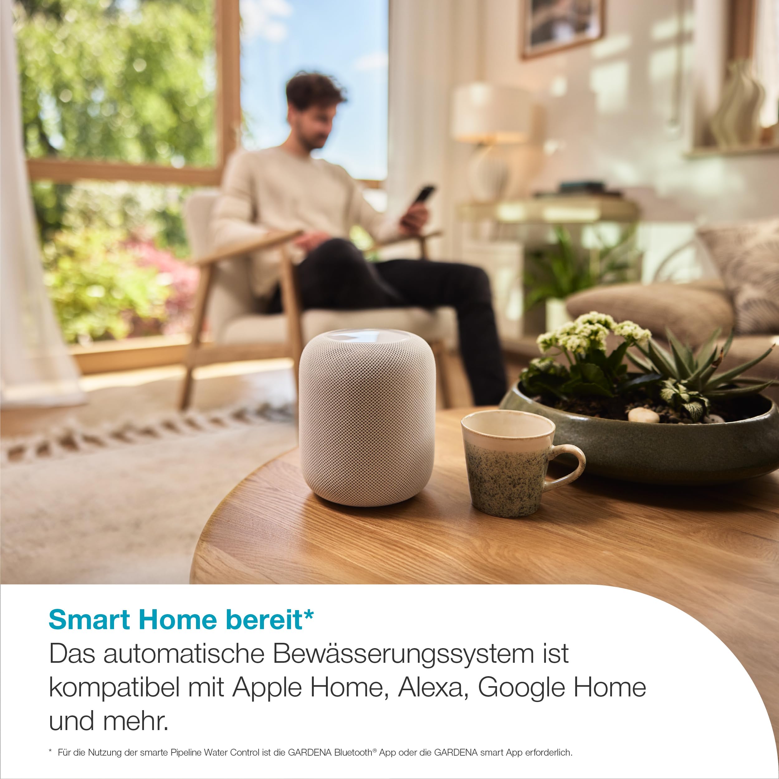 Gardena smart Pipeline Water Control Pipeline; Bewässerungssteuerung; smart: Datengesteuerte Bewässerung*, Smart home integration*, Für fest installierte Bewässerungssysteme (19050-20)