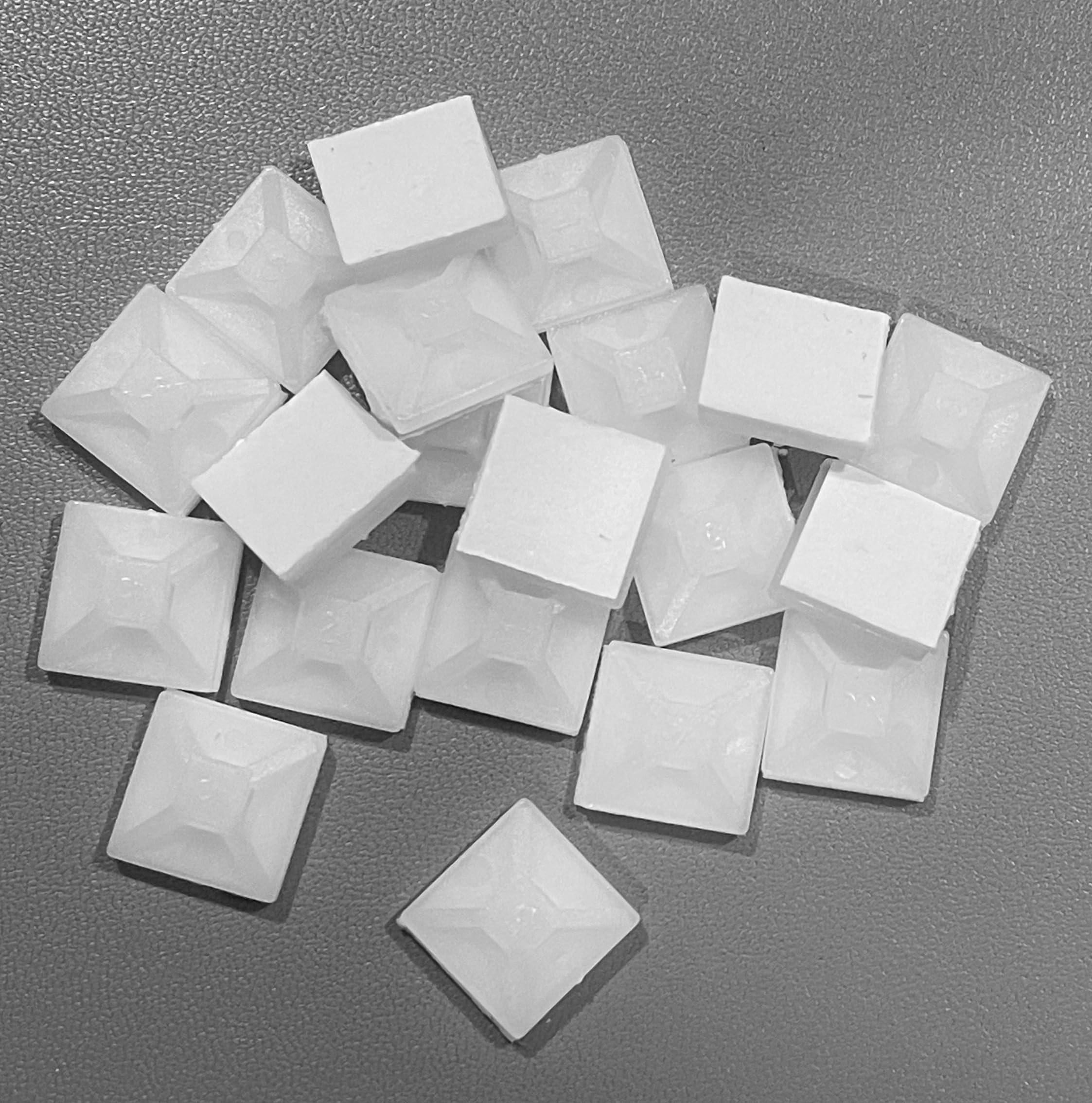 Terf White Terf® 50 Pcs Self Adhesive Cable Ties Bases 13Mm X 13Mm (0.51'') Premium Nylon Self Adhesive Cable Ties Fixing Mounts For Home Office Garden Garage Workshop Diy Use