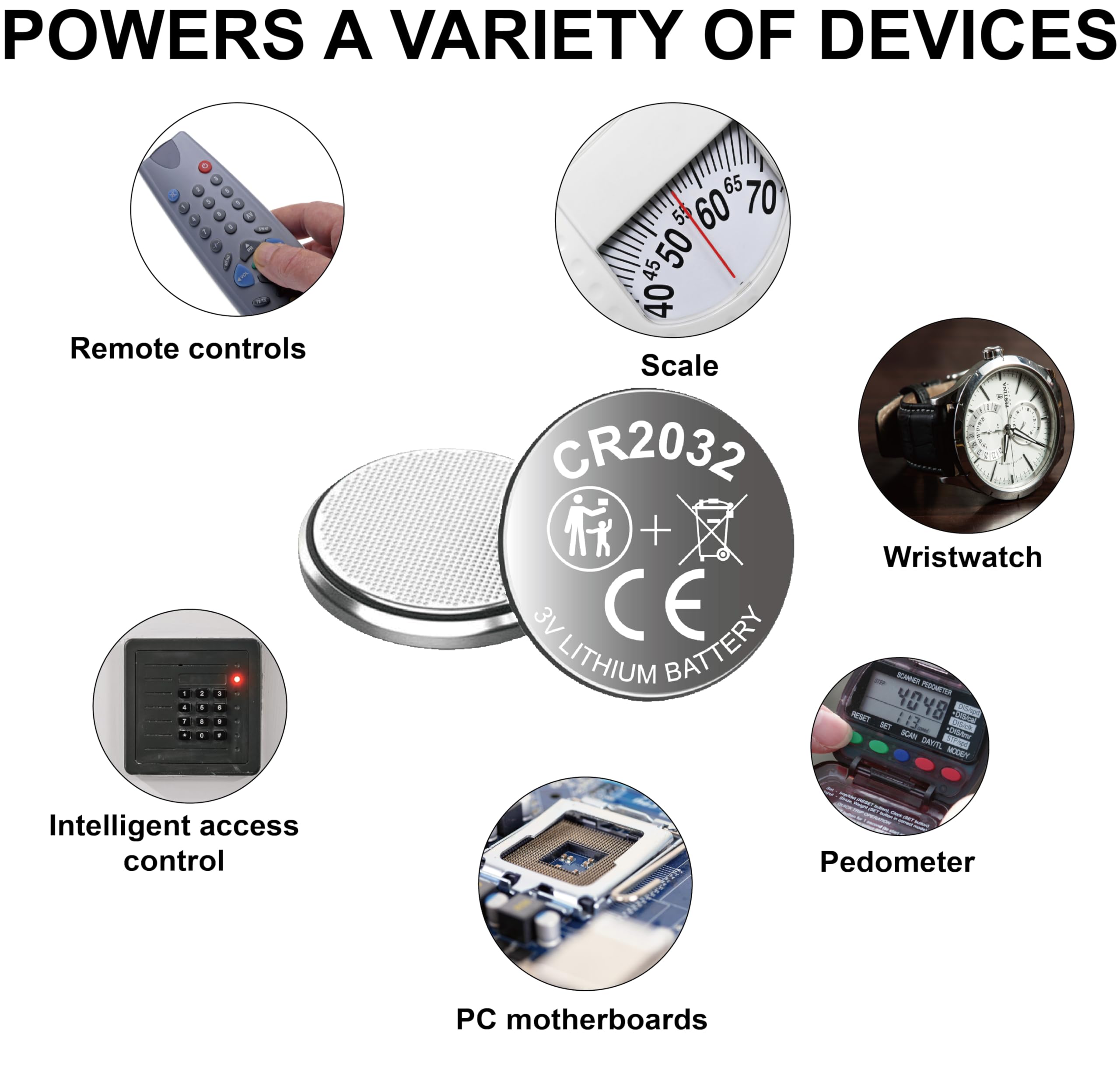Toyohira CR2032 Lithium-Knopfzelle mit 3 V, Kindersicherheitsfunktionen, 2032-Batterien, 18 Stück, kompatibel mit Apple AirTag, Schlüsselanhänger und anderen Geräten, CR2032-Batterien, 3 V CR2032
