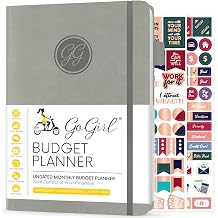 GoGirl Budget Planner Paycheck & Bill Organizer Book, A5, Gray