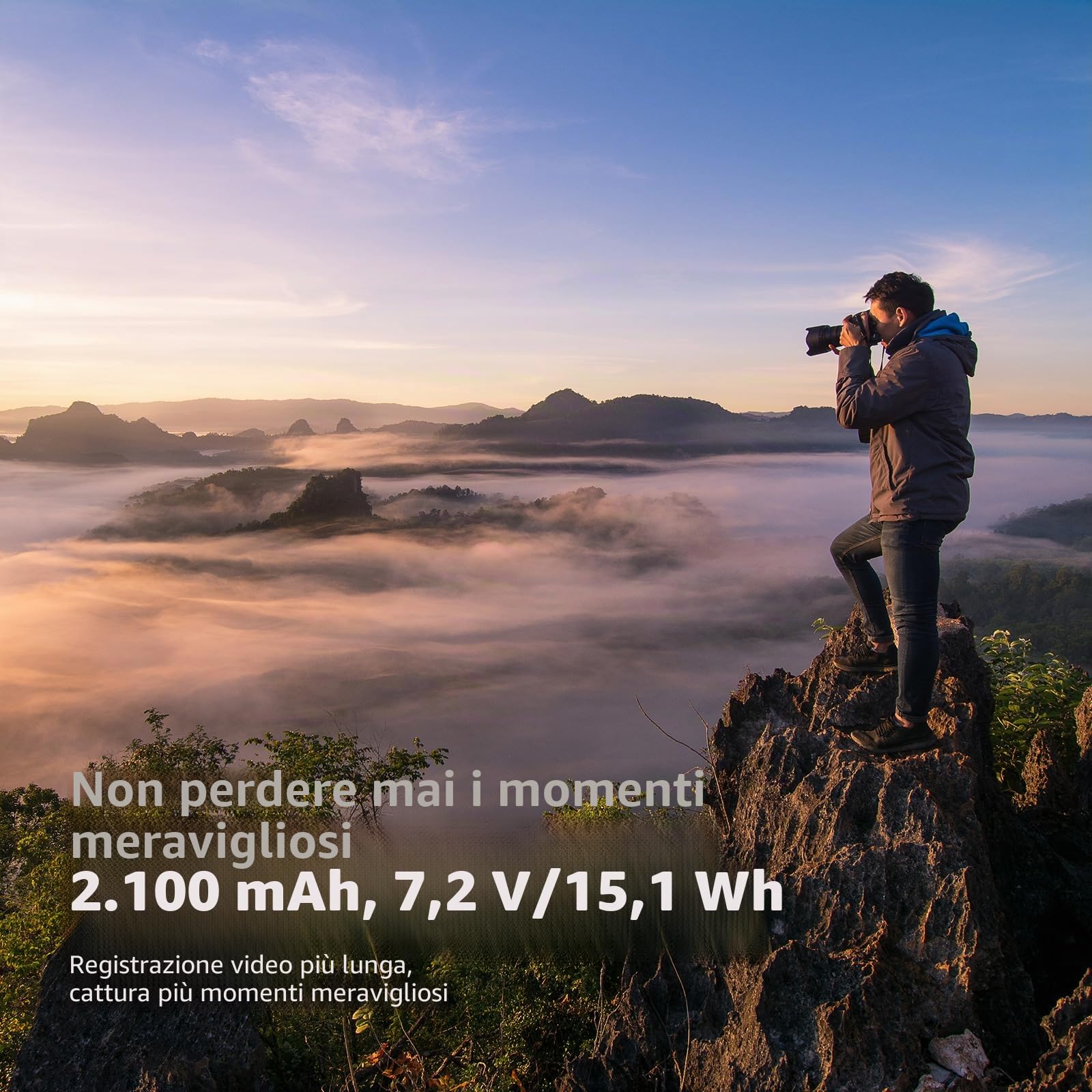 ENEGON EN-EL15/EL15c Batteria di ricambio USB-C a carica diretta 2100 mAh,per Nikon EN-EL15,compatibile con Nikon D7100, D750, D7000, D7200, D600, D610, D880, D810 D800 Z5 Z6 Z7