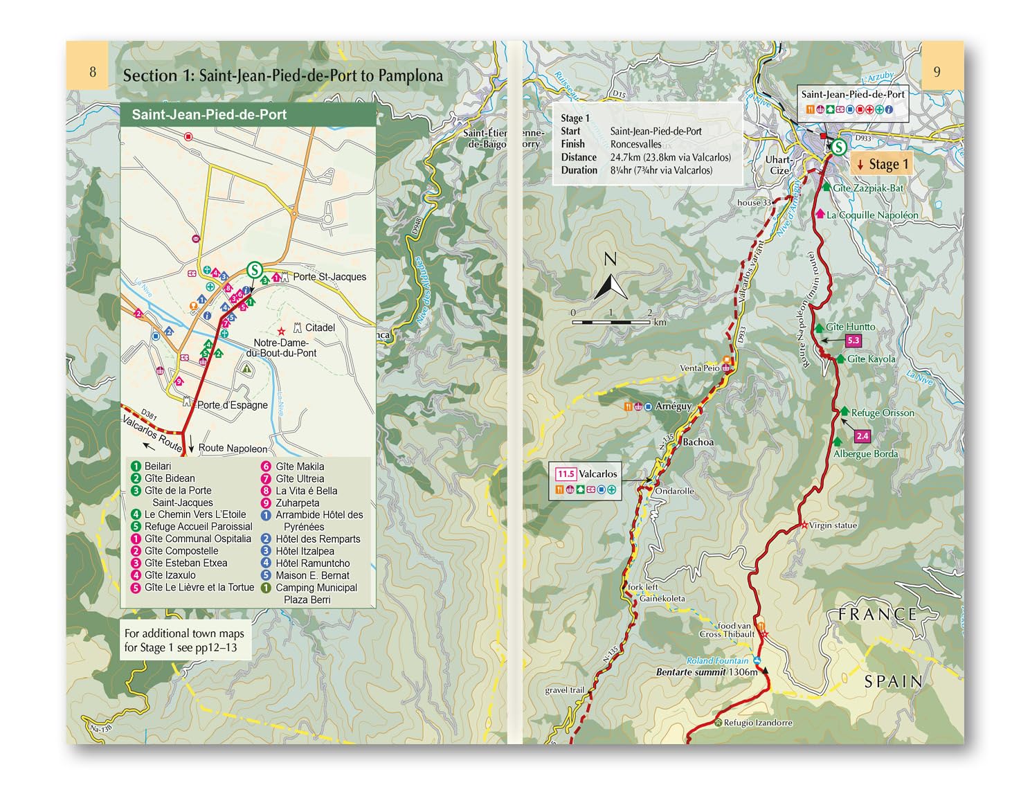 Camino de santiago : camino frances: Guide and map book - includes Finisterre finish (Cicerone Guides)