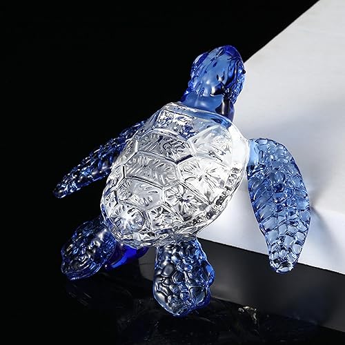 Miniatura 2 de Qianwei Regalos coleccionables de tortuga marina de cristal para mujer, figuras de animales de tortuga de cristal hechos a mano, mesa de escritorio