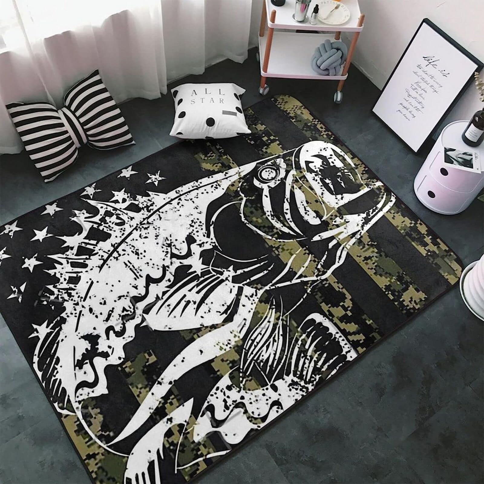 Tapis Chambre Américain Antidérapant pour Décoration Maison Moderne