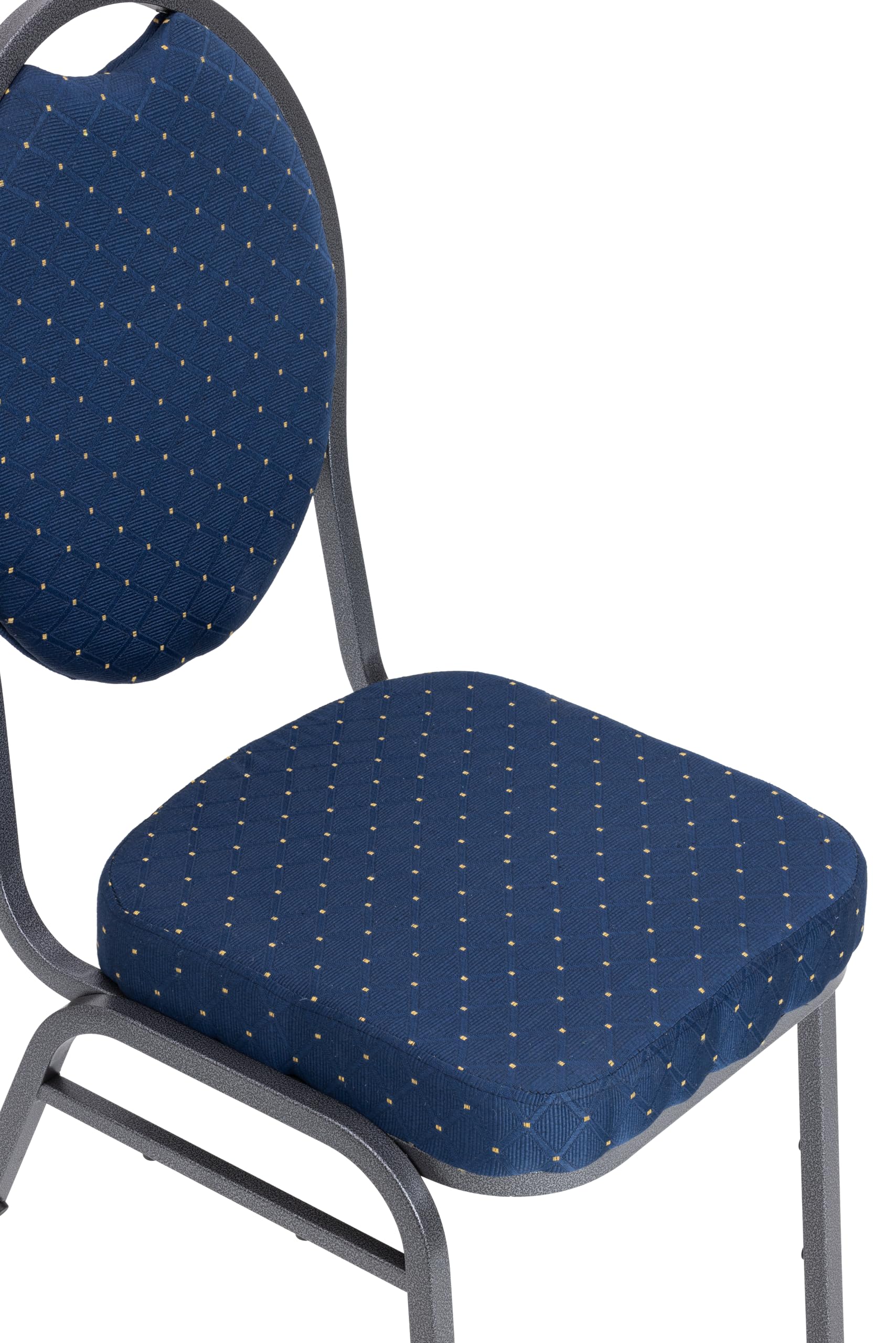 METRO Professional Chaise de Banquet Empilable en Acier Bleu, 43,5 x 58 x 92,5 cm