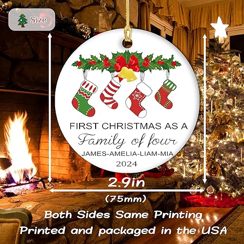 Miniatura 11 de Adornos personalizados para perro para árbol de Navidad 2024, adorno de Navidad personalizado para perros con nombre, regalos de decoración de árbol