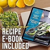 Vista 6 de Zulay Kitchen Exprimidor de limón 2 en 1 de metal, exprimidor de mano de extracción máxima resistente, exprimidor de limón que recibe hasta