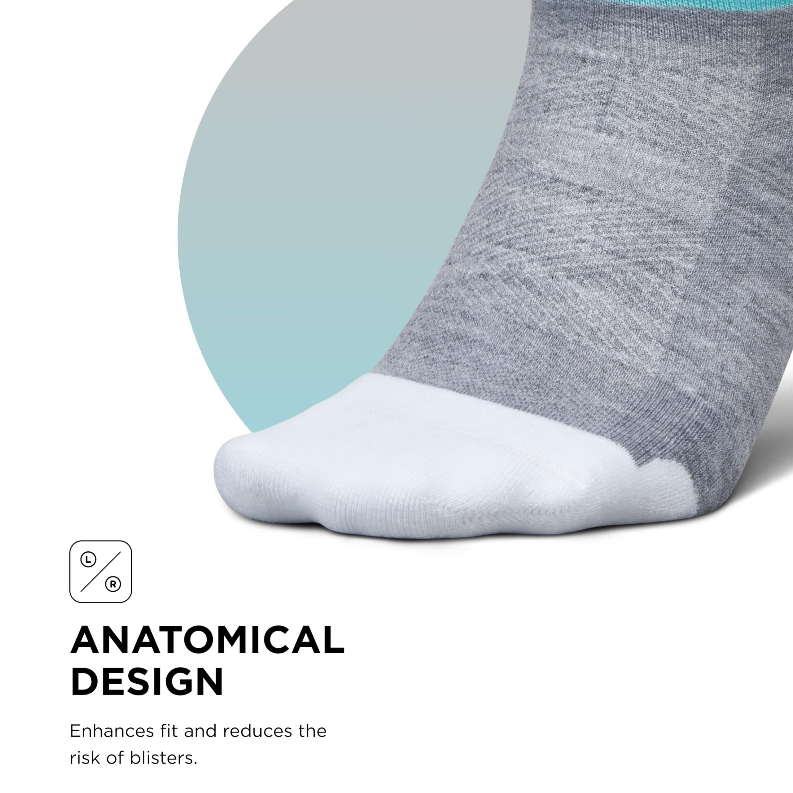 Feetures Elite Golf Max - Calcetines tobilleros acolchados con compresión específica