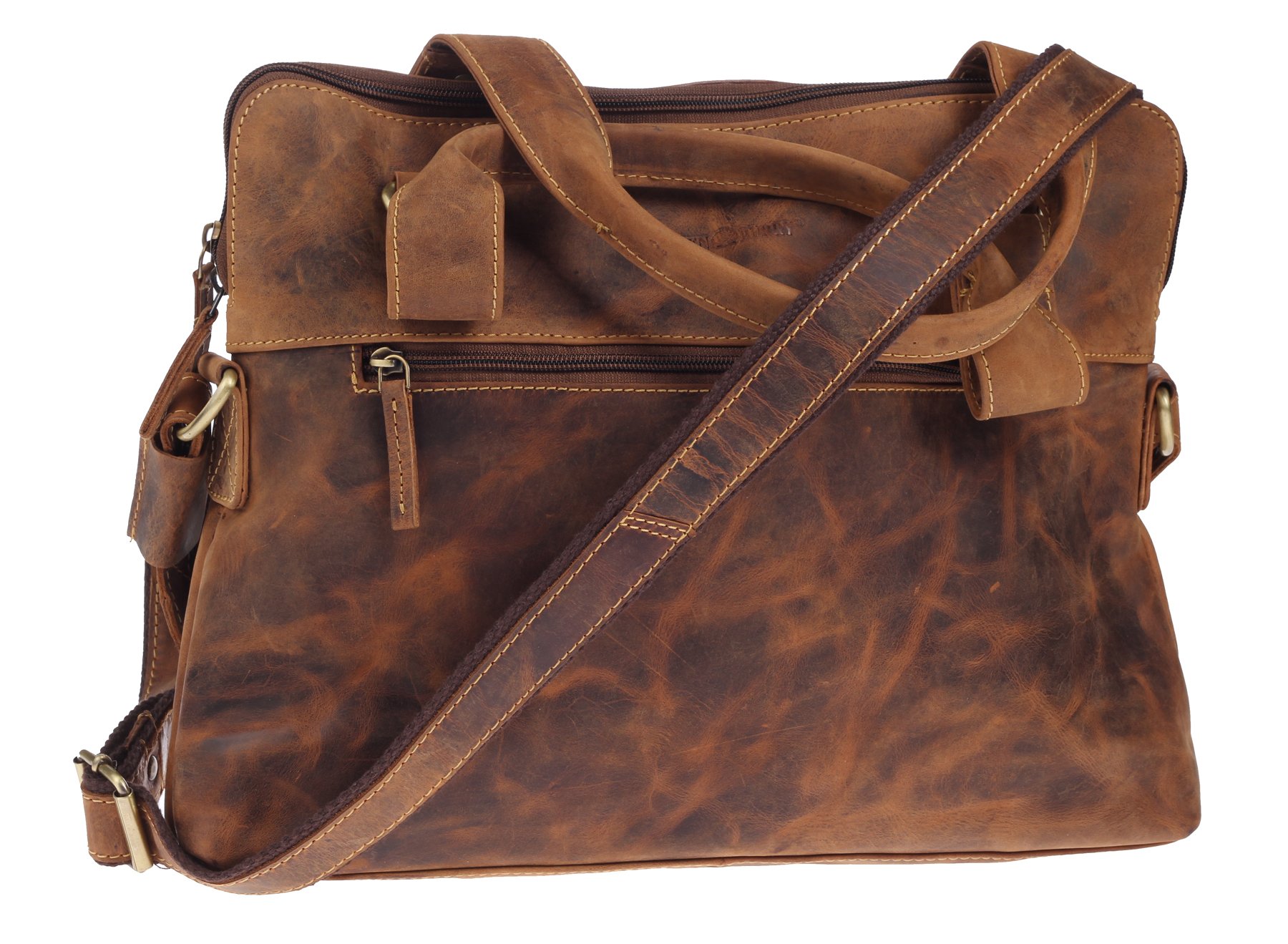 Greenburry Vintage Umhängetasche Henkeltasche 37x8x26cm