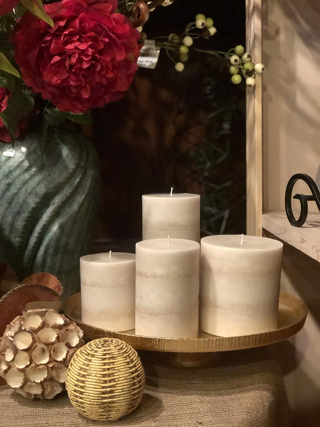 Wicks N More Ivory Bliss Unscented Pillar Candles (3x6)