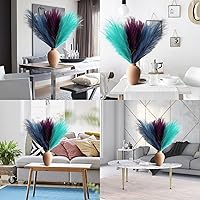 Vista 51 de Decoración de hierba de las pampas, 6 tallos de 18 pulgadas de hierba pomposa, arreglo floral pequeño y relleno de jarrón para decoración bohemia