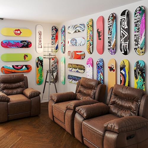 Miniatura 4 de Alumy Soporte de pared para patineta, cubierta de patinaje, soporte de pared para exhibición de cubierta de patinaje y decoración de cubierta de