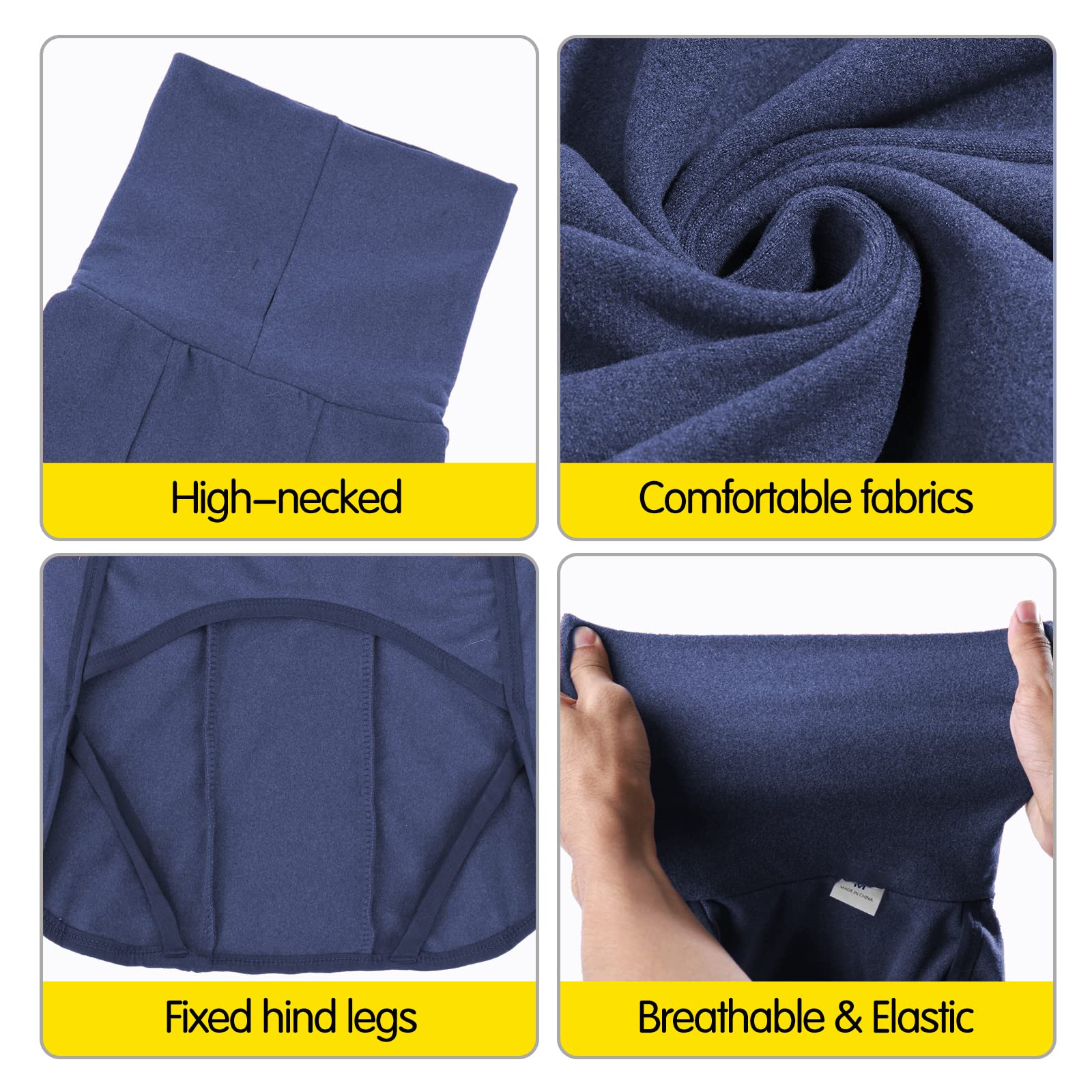 HEYWEAN Felpa per cani Gilet in pile elasticizzato Pullover per cani caldi Pullover per cani di piccola e media taglia Abbigliamento invernale per interni ed esterni