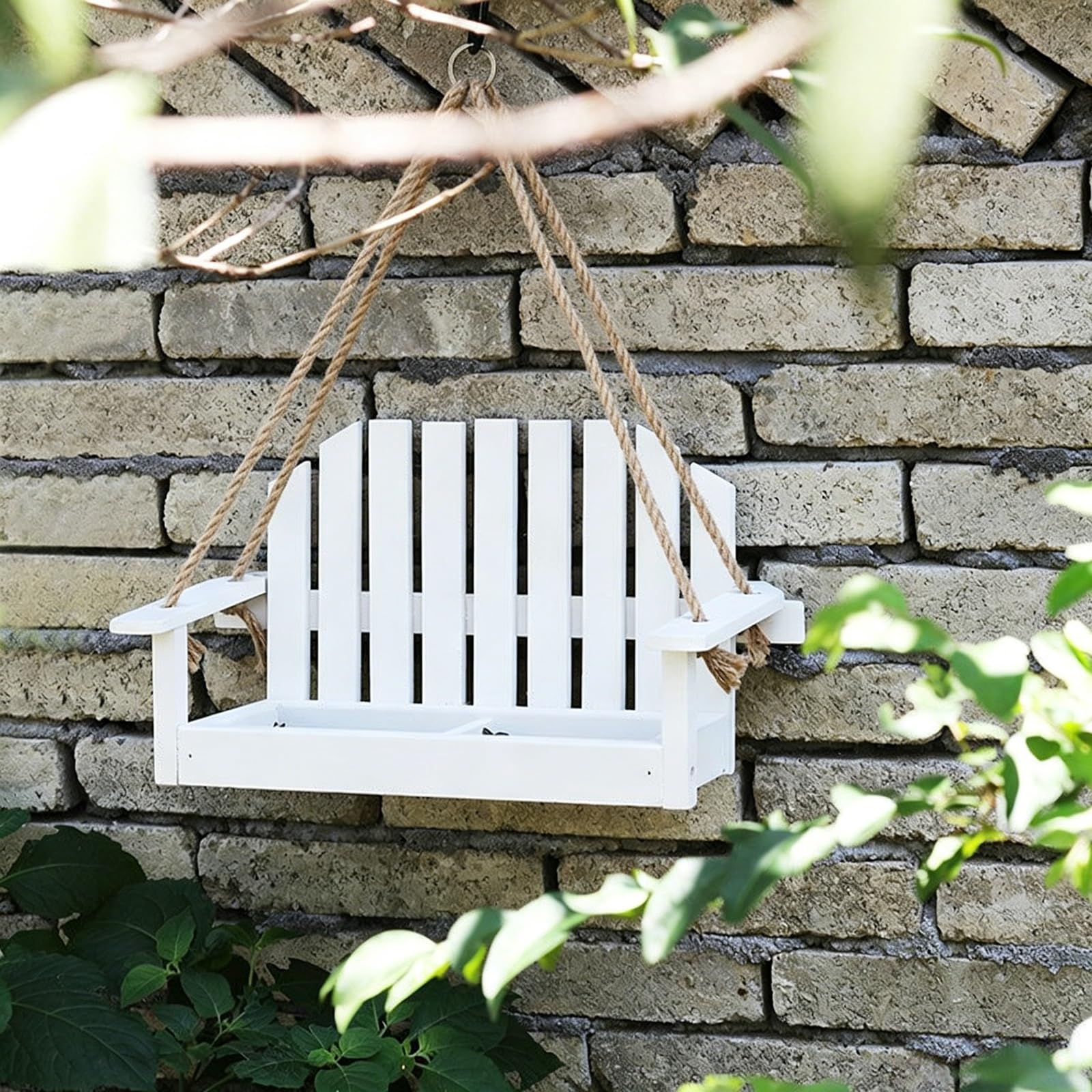 Bird Feeder, Comedero para Pájaros Salvajes Colgante Comedero Pájaros Exterior, Fácil de Llenar y Limpiar, Diseño Tipo Banco, Gran Capacidad, para Jardines y Patios