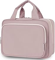 Vista 17 de Narwey Neceser colgante para mujer, bolsa de artículos de tocador para viaje, tamaño esencial, accesorios, A-Negro, Large