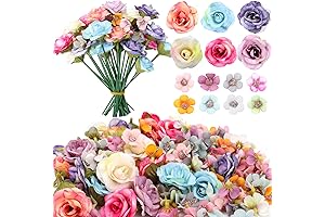 Mini Flower Heads in a Vibrant Pastel Mosaic: Adorning Weddings, Bouquets, Parties, and Homes (9j3s5w2yr25)